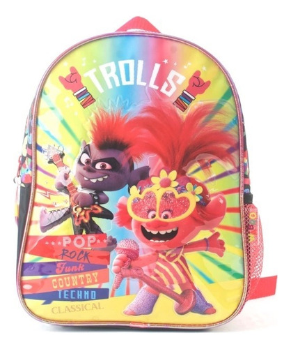 Mochila Dream Works Trolls Infantil Escolar - Mundo Kanata