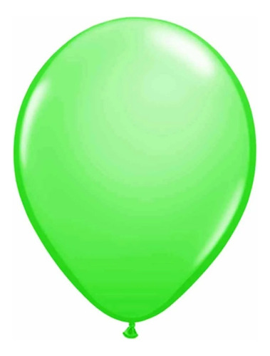 Balão Látex Pic Pic Liso Comum Verde 23cm Com Néon Verde - 50 Unidades
