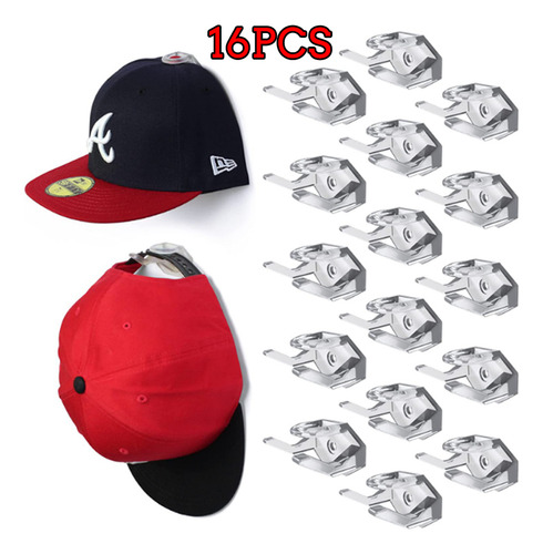 16x Adhesive Hat Hooks For Baseball Caps Cap Holder