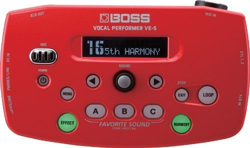 Procesador De Efectos Boss Ve-5 Vocal Performer (rojo).