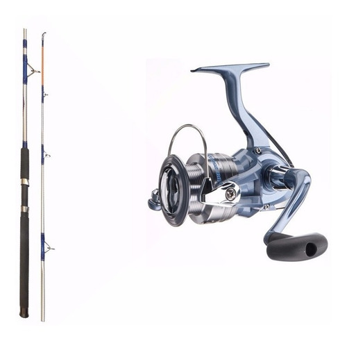 Kit Pesca Molinete Daiwa Crossfire 2500x + Vara Ms Combat