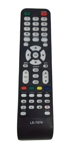 Controle Remoto Compatível Com Tv Lcd Cce Le-7974 Vc-8016