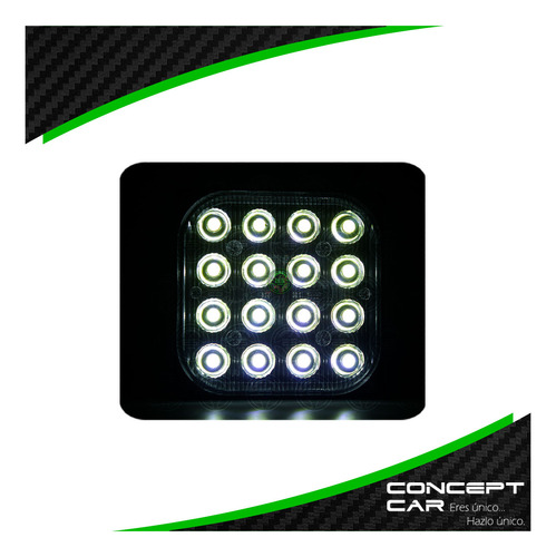 2 Codigo Estrobo Hiper Led Cuadrado Base Metal Universal 12f