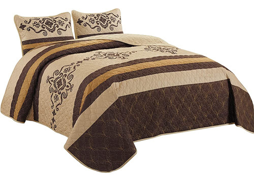 Wpm Western Print King Light Weight Quilt Set Con Almohada S