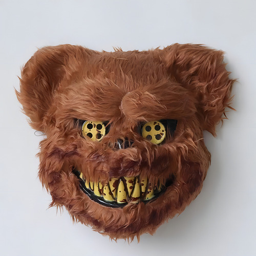 Mascara Festa Halloween Urso Terror Marrom Assustador