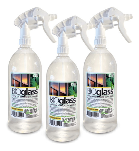 Zaffco Bioglass Limpia Vidrios 3 X 1 L