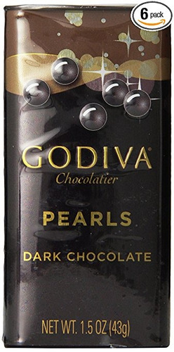 Perlas Godiva Chocolate Oscuro, 1,5-oz (paquete De 6)
