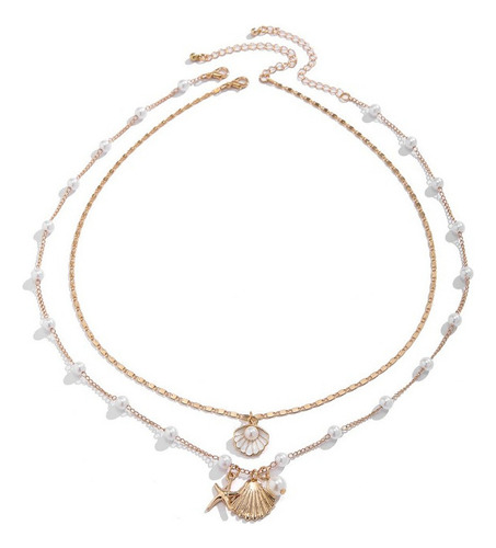 Brisa Del Océano Metal Caparazón Collar Colocar