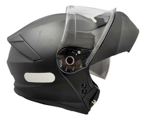Capacete Escamoteável Xtroy Articulado Robocop Com Óculos Fumê Preto Fosco Tamanho 56