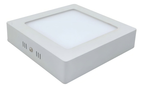 Pack 5 Foco Panel Plafon Sobrepuesto Cuadrado 24w Luz Fria Color Blanco