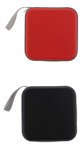 40 Funda Cd Carry Case Holder Dvd Bag Carpeta Rojo / Negro