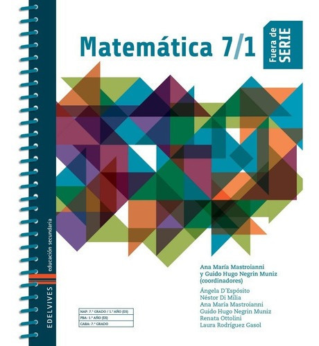 Matematica 7/1  - Fuera De Serie  - Edelvives