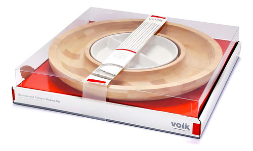 Set De Coctel Bamboo Ceramica Volk Chef Color Blanco