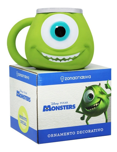 Caneca 3d Mike Wazowski 250ml Resina Monstros Sa Original