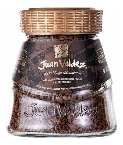 Cafe soluble Colombiano Juan Valdez liofilizado 190g