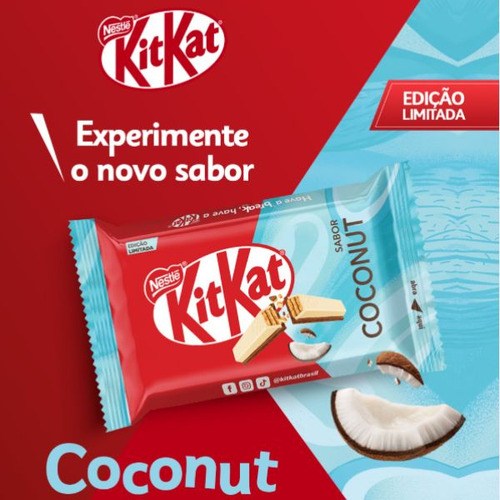 KitKat Coconut Nestlé coconut com sem agregado