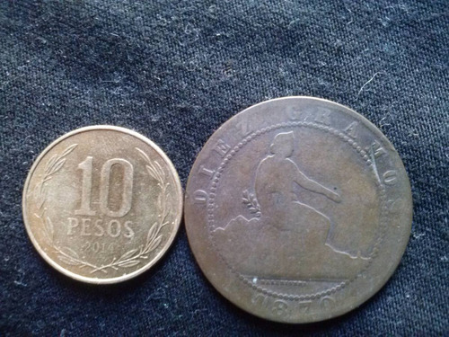 Moneda España 1, 0 Céntimos 1870 Cobre (c14)