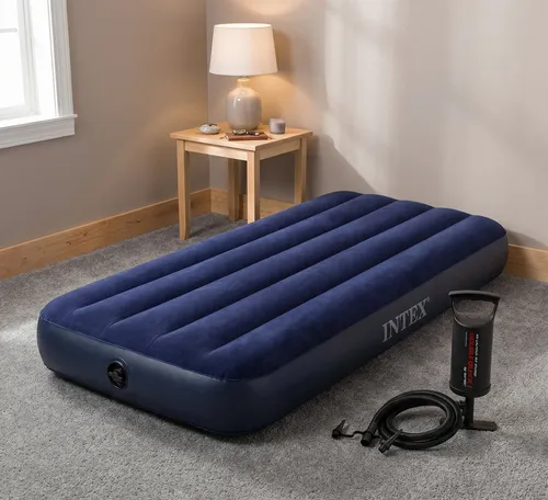 Combo Colchón Inflable Intex 1 Plaza + Inflador Manual 30cm - imagen 5