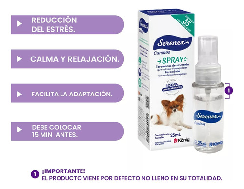 Serenex Spray Feromonas Para Perros X 25 Ml