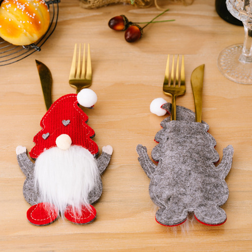 Sd Mc Juego De Cubiertos Navideños Con Gnomos Decorativos