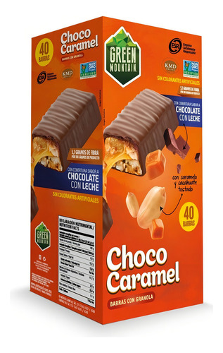 Barra Choco Caramel De Green Mountain® Caja De 1.2 Kg Con 40