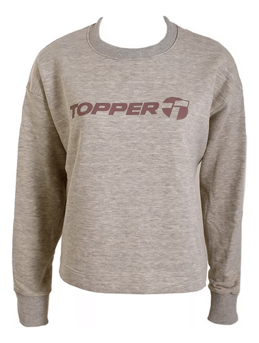 Buzo Topper Rtc Oversize Crew Urb Mujer Gris On Sports