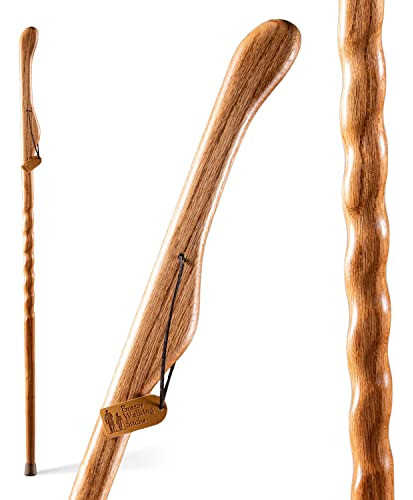 Handcrafted Wood Walking Stick, Twisted Oak, Hitchhiker...