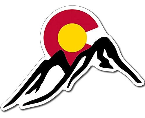 Montañas Logotipo De Colorado C Detrás De Etiqueta En...