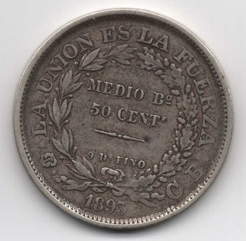 Bolivia - 50 Centavos 1893 Pts Cb - Km 161.5 (ref 039)