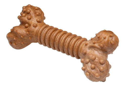 Osso Mordedor Para Cães Sabor Bacon Resistente Germanhart Cor Marrom