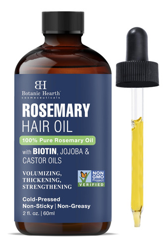Aceite Capilar Botanic Hearth Rosemary Con Biotina, 60 Ml, P