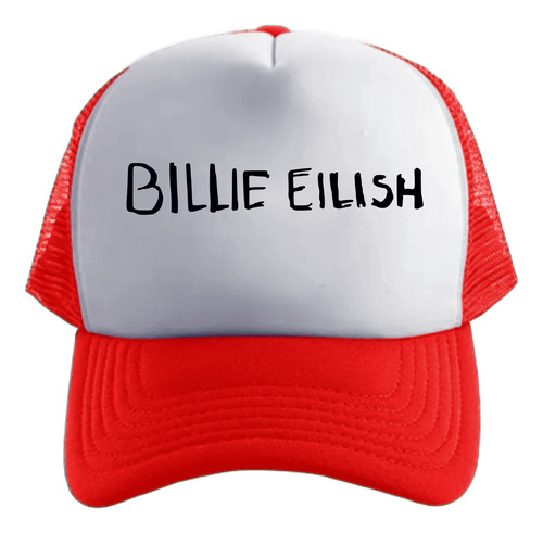 Billie Eilish Logo Gorra Friki Tu Eres #2 Rojo Talle Único Regulable Billie Eilish Logo