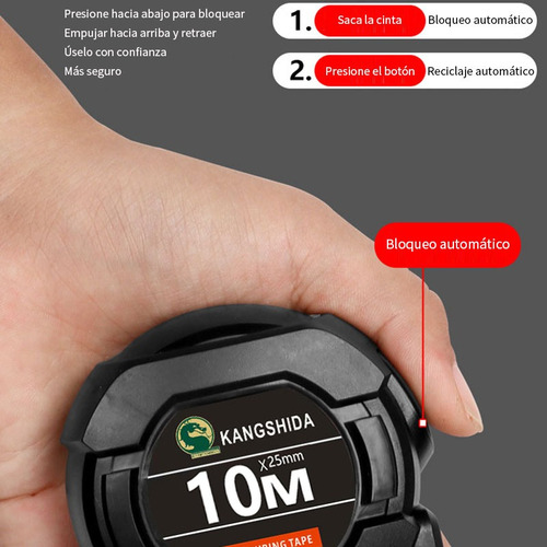 Huinchas De Medir 10m X 25mm Fluosforecente Resistente Cinta