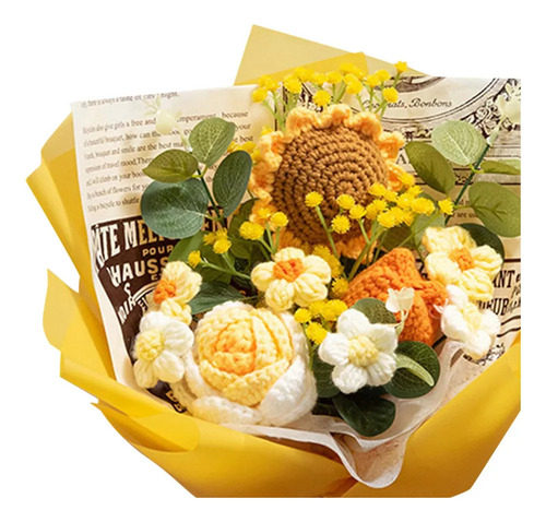 - Ramo De Flores Completo De Ganchillo, Ramo De Flores