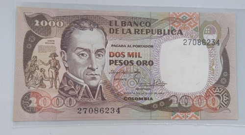 Billete De 2000 Pesos, Primera Fecha, Año 1983, Estado 9.5 