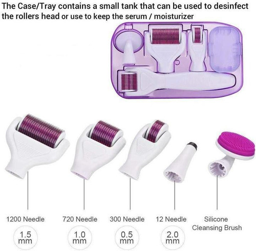 Imagen 4 de 4 de Derma Roller 6 En 1 Para Cuidado Y Limpieza Facial Nuevo