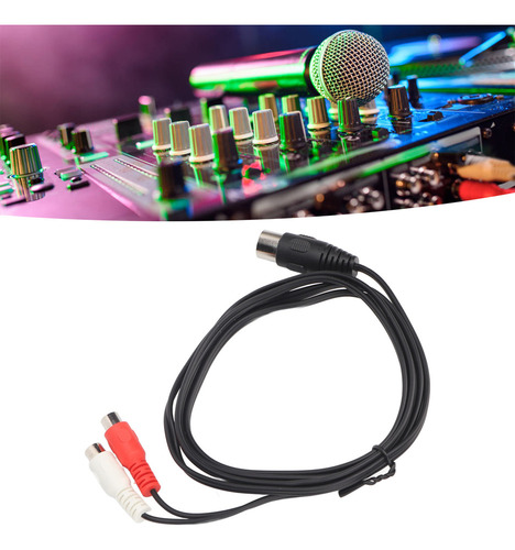 Cable Adaptador Din A 2 Rca De 8 Pines Macho A 2 Conectores