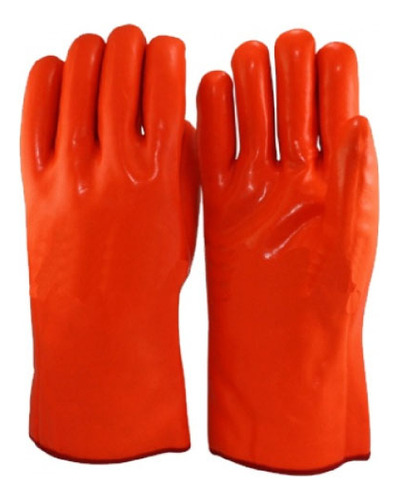 Guantes De Pvc Forrado Fluo 35cm Para Frio-seguridad Laboral