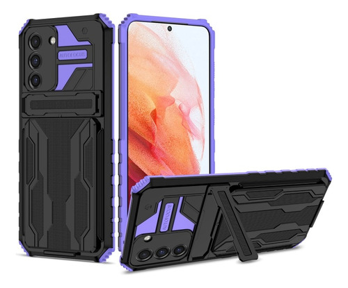 Funda Steel Card Case Para Samsung Galaxy Con Mica Incluida