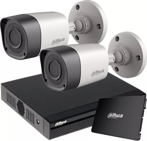  Kit Seguridad Dahua Dvr 4ch + 2 Cámaras 2mp + 500 Ssd