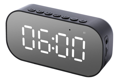 Imagen 1 de 9 de Parlante Y Reloj Despertador Bluetooth Alarma Radio Micro Sd