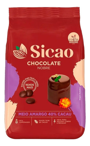 Chocolate nobre meio amargo gold Sicao 1.01kg