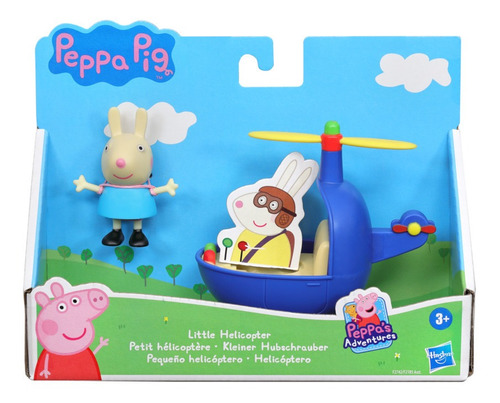 Figura Peppa Pig Señorita Liebre Con Pequeño Helicóptero Ub