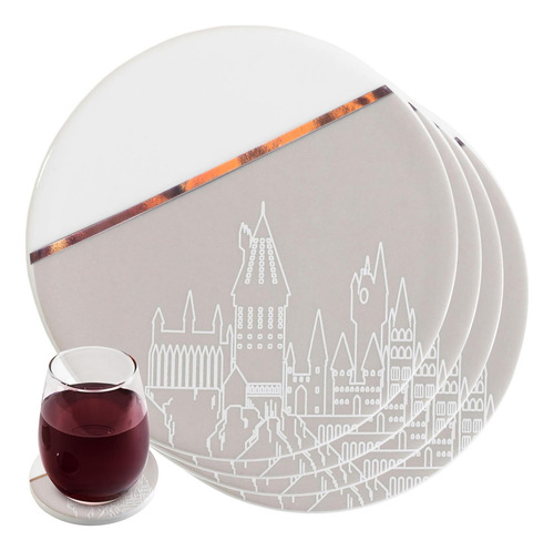 Harry Potter Hogwarts Coaster Juego De 4 Ceramic 4 Povasters