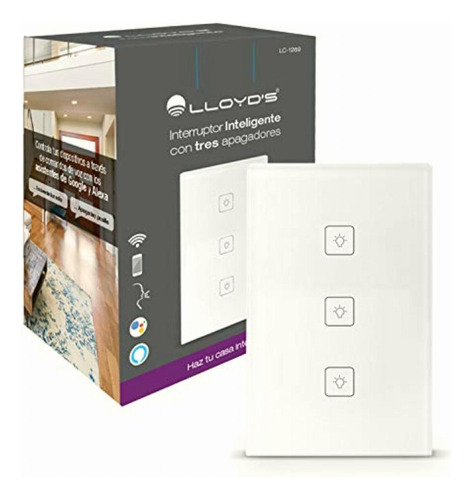 Interruptor De Pared Wifi, 3 Apagadores Lloyd's (no