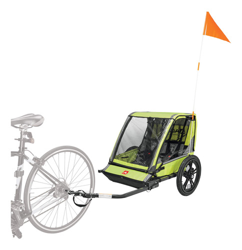 Allen Sports Hi-viz - Remolque De Bicicleta Para 2 Niños, Mo