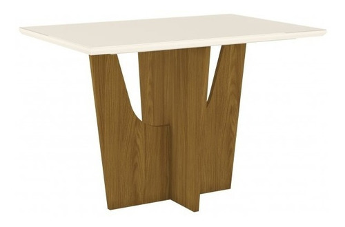 Mesa De Comedor Calidad Premium Base Madera Tapa Vidrio 120