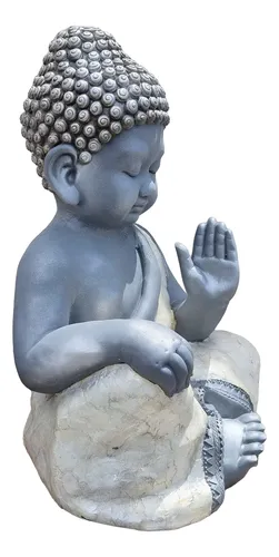 Buda Hindú Meditando Reposando Textura Nacar Brillos 64cm