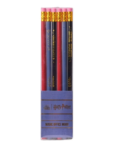Imagen 1 de 3 de  Lapices Grafito Hb Mooving Harry Potter Set X 6