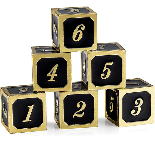 Juego De Dados De Metal Dndnd D6, Troqueles De Metal De 6...